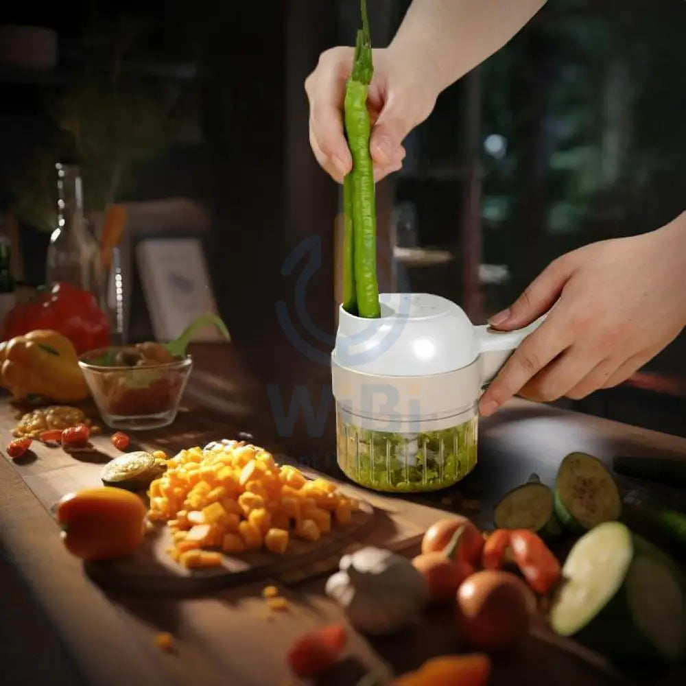 Porodo LifeStyle 45W 4in1 Portable Food Chopper - White Accessories > Smart Devices