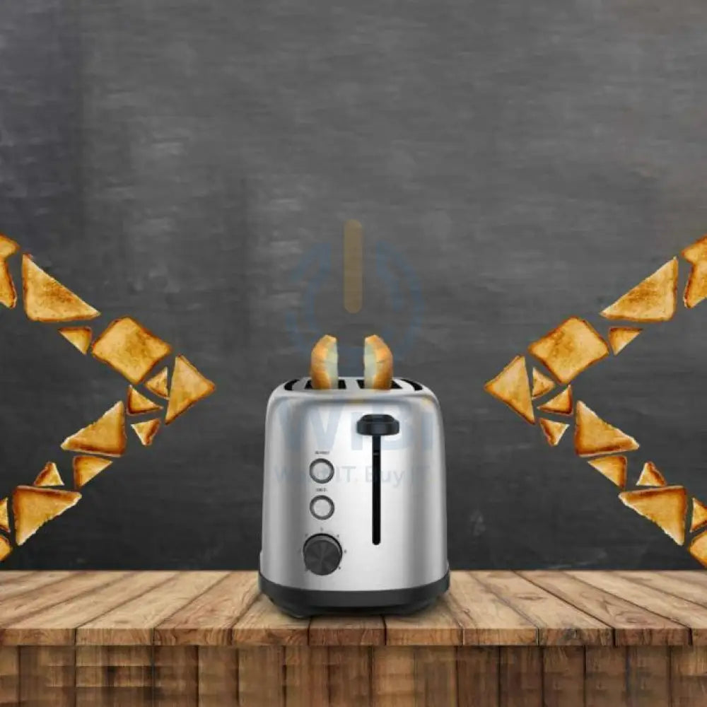 Porodo LifeStyle Golden Brown Toaster With Defrost Function - Black Accessories > Smart Devices