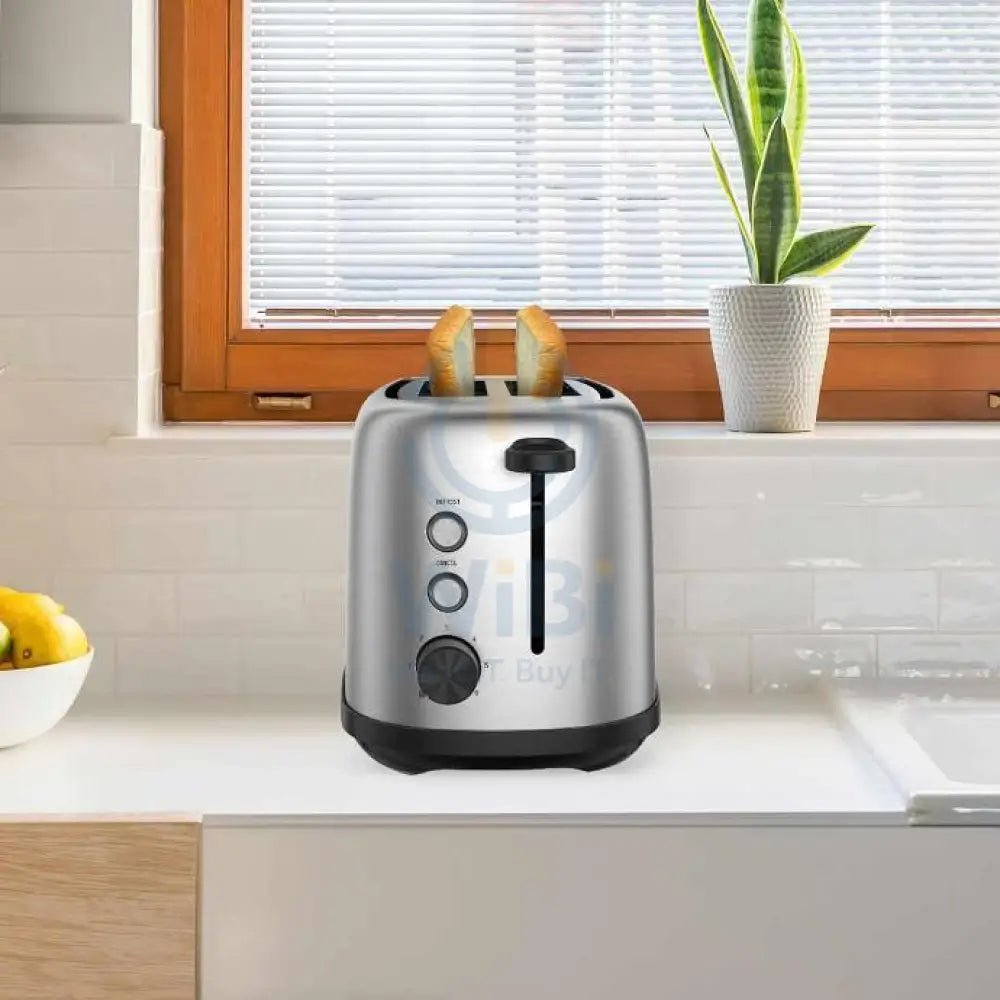 Porodo LifeStyle Golden Brown Toaster With Defrost Function - Black Accessories > Smart Devices