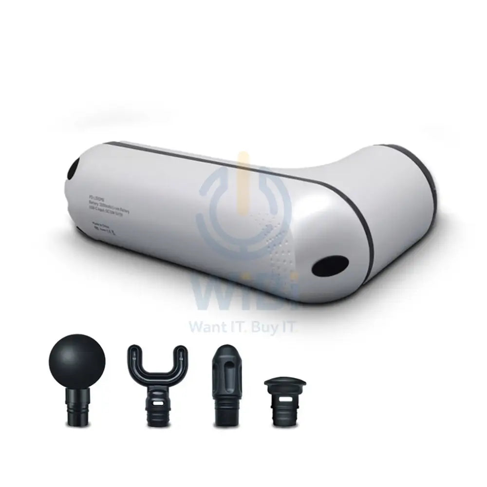 Porodo Lifestyle Mini Massage Gun Adjustable Speed-4Interchangeable Heads - White Accessories > Smart Devices