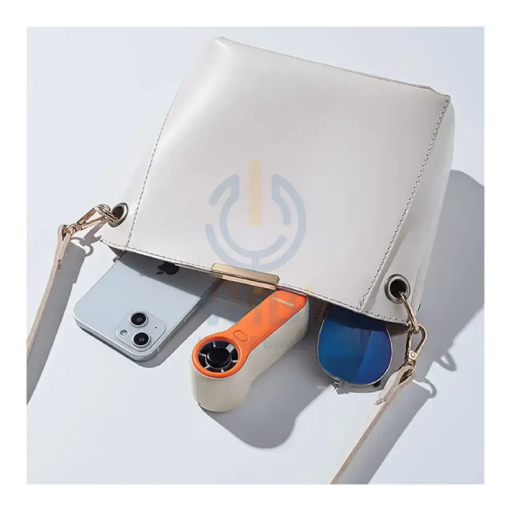 Porodo Lifestyle Pocket Size Handheld Fan - 2000mAh / White/Orange Accessories > Smart Devices