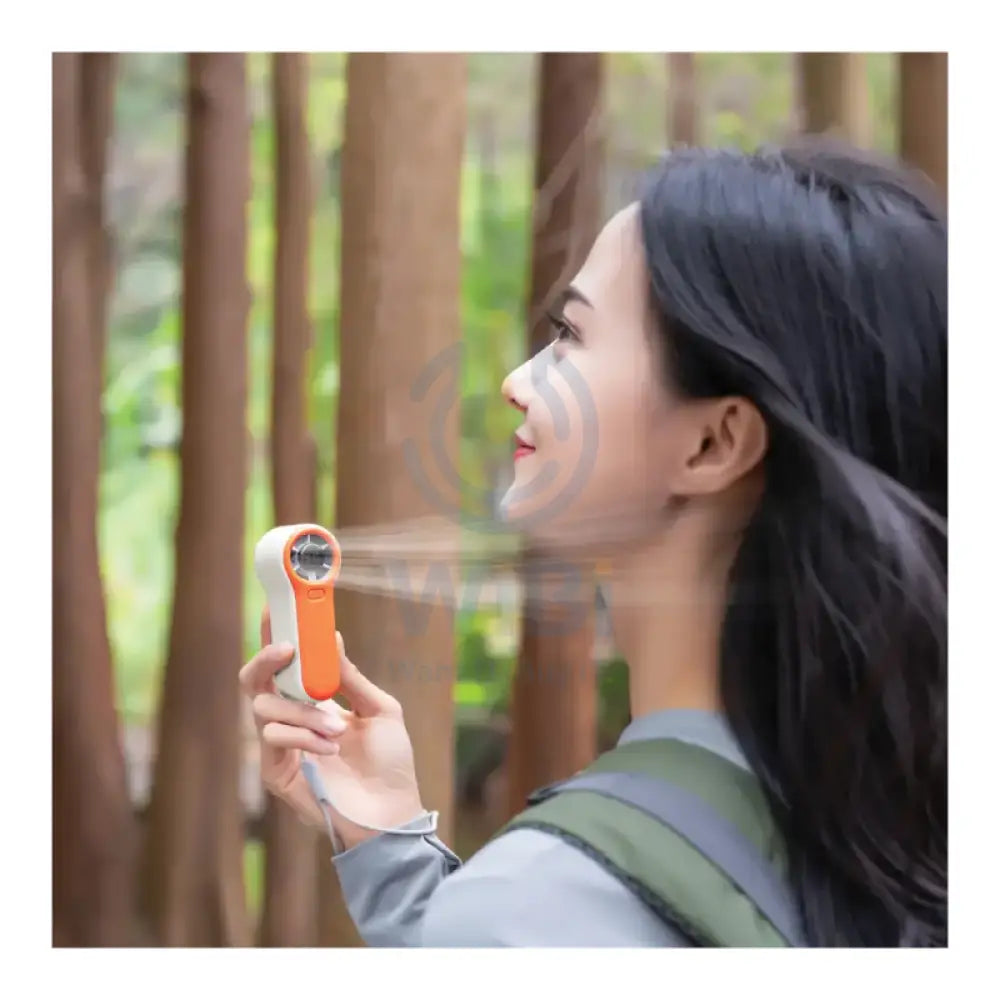 Porodo Lifestyle Pocket Size Handheld Fan - 2000mAh / White/Orange Accessories > Smart Devices