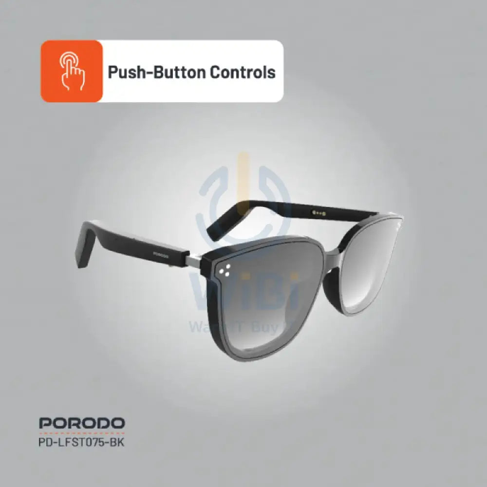 Porodo Lifestyle Polarized Sunglasses With Speaker - Black Accessories > Smart Devices