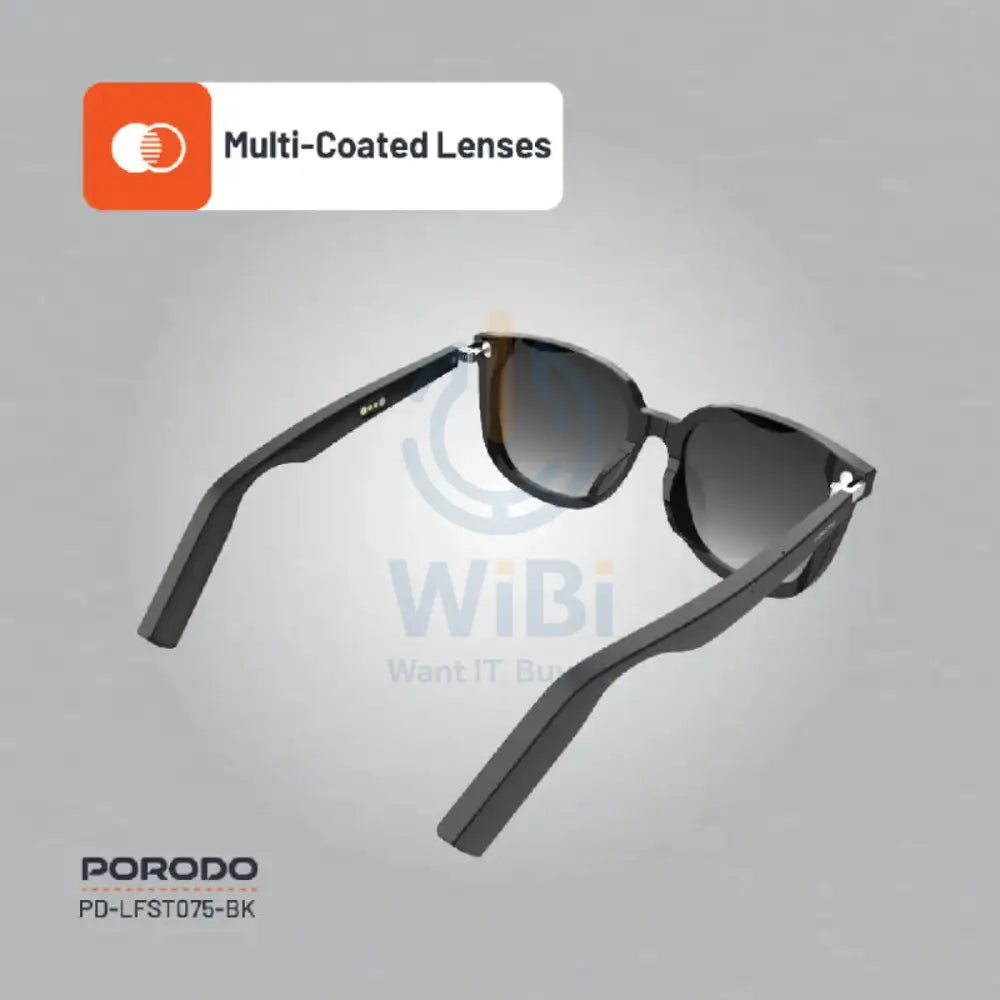 Porodo Lifestyle Polarized Sunglasses With Speaker - Black Accessories > Smart Devices
