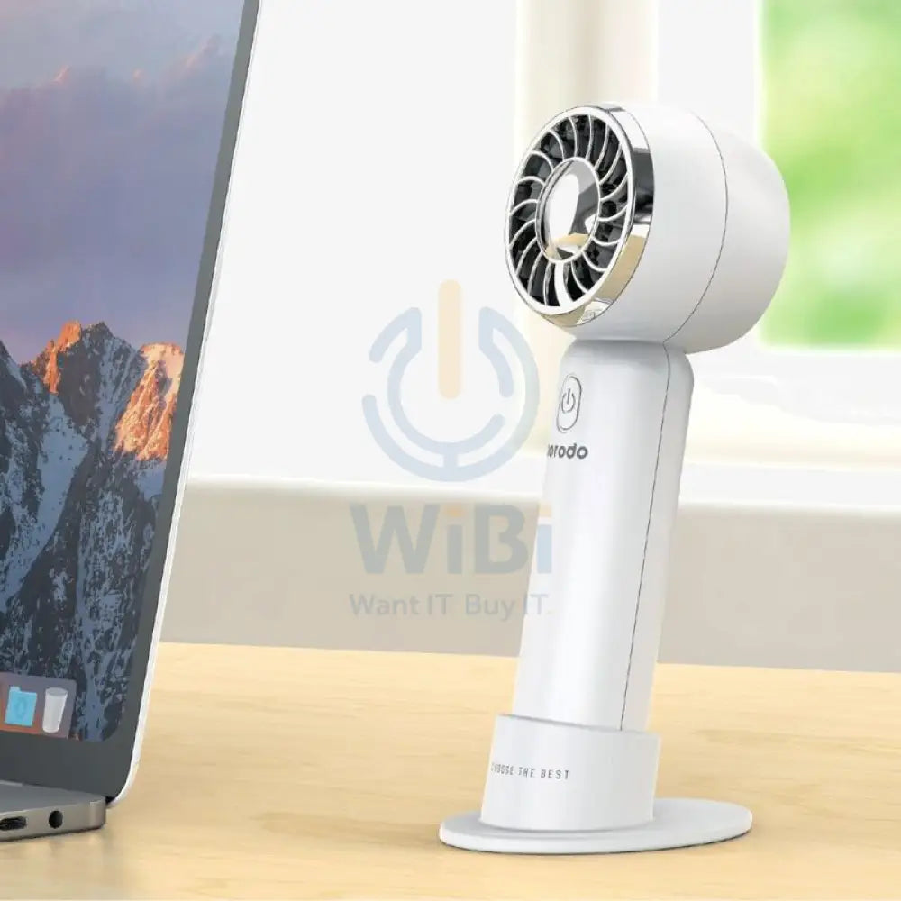 Porodo Lifestyle Portable Handheld Turbo Cooling Fan - White Accessories > Smart Devices