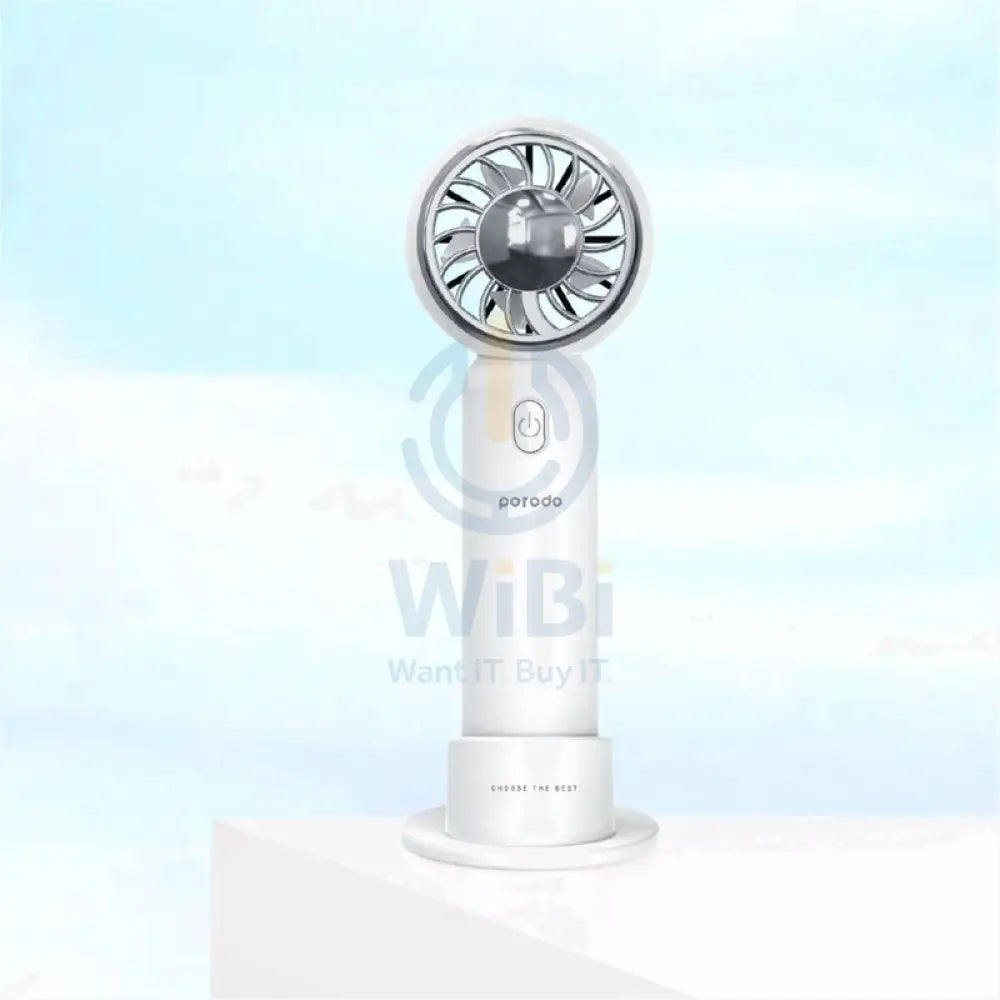 Porodo Lifestyle Portable Handheld Turbo Cooling Fan - White Accessories > Smart Devices