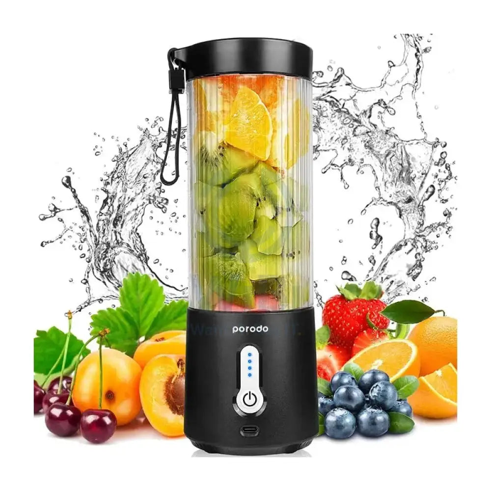 Porodo Lifestyle Powerful Portable Go-Blender - Black Accessories > Outdoor & Travel