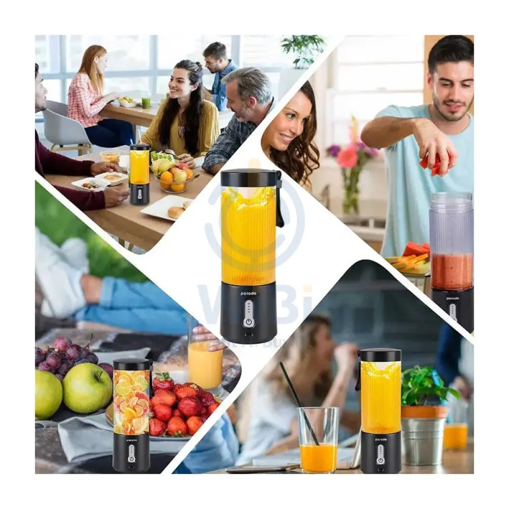 Porodo Lifestyle Powerful Portable Go-Blender - Black Accessories > Outdoor & Travel