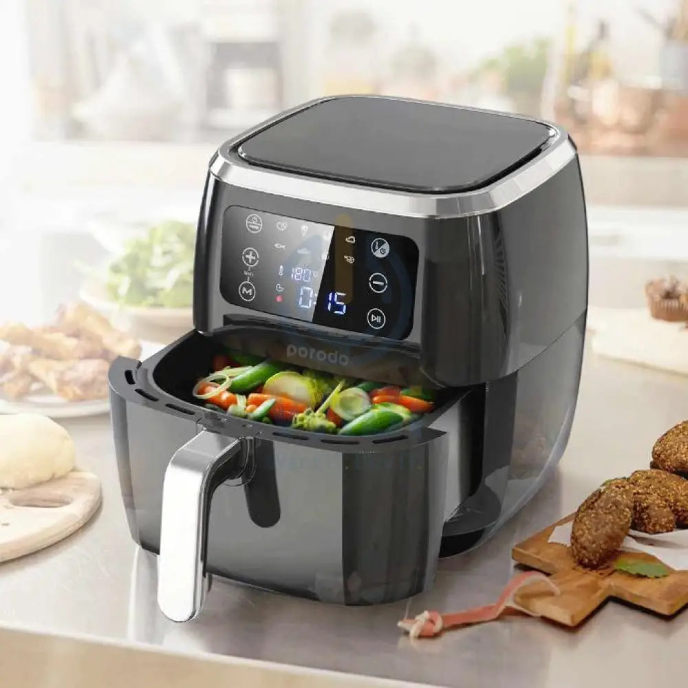 Porodo Lifestyle Smart Air Fryer with App Control 6L - Black Accessories > Smart Devices