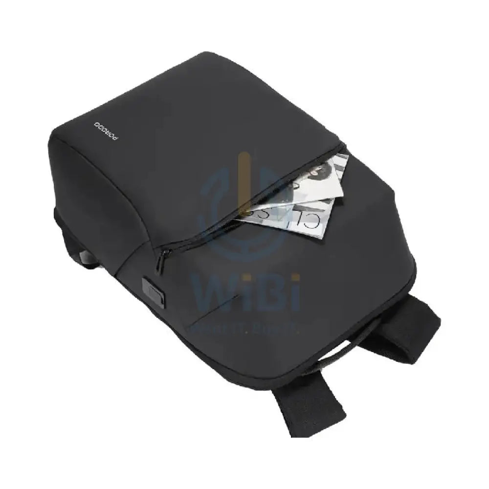 Porodo Lifestyle Water-Resistant PU Backpack - Black Accessories > Bag