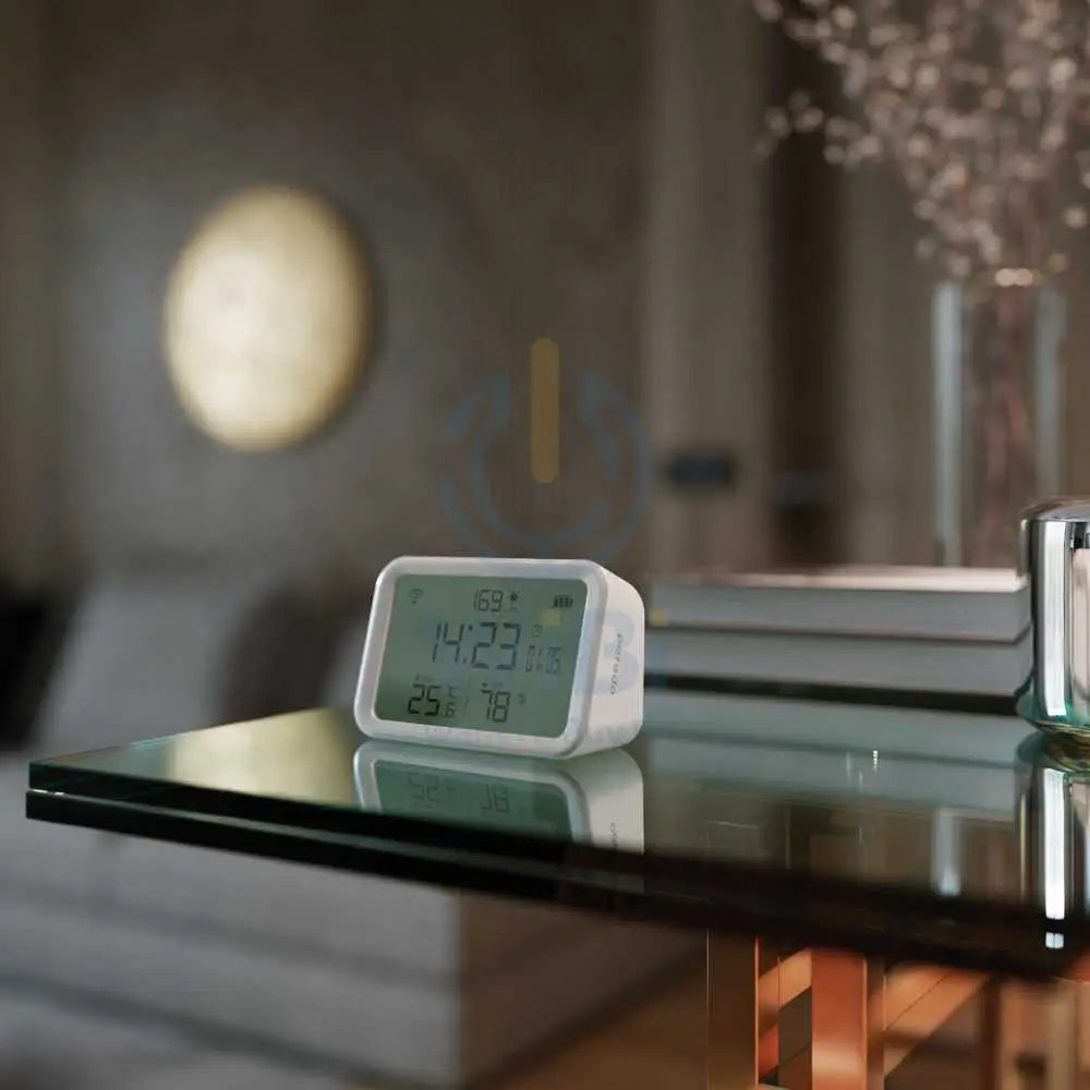 Porodo Lifestyle WiFi Smart Clock Ambience Sensor - White Accessories > Smart Devices