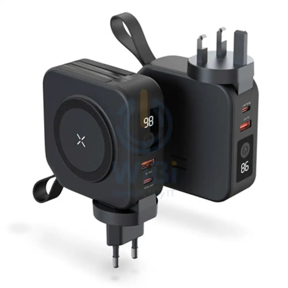 Porodo Magsafe 5-in-1 10000mAh Power bank - Black Accessories > Power Bank