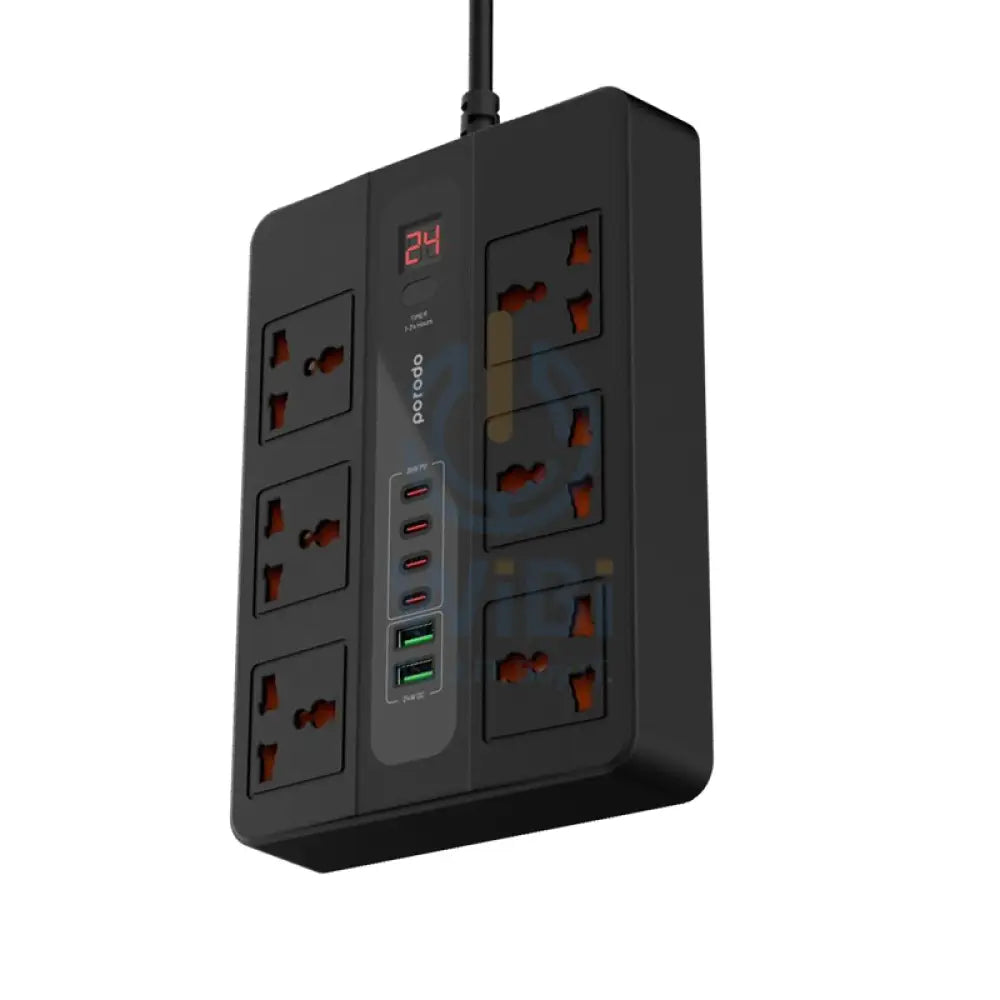 Porodo Multi-Port Super HUB 4 USB-C/ 2 USB-A Ultimate Home & Office Kit 3M - Black Accessories > Mobiles & Tablets >