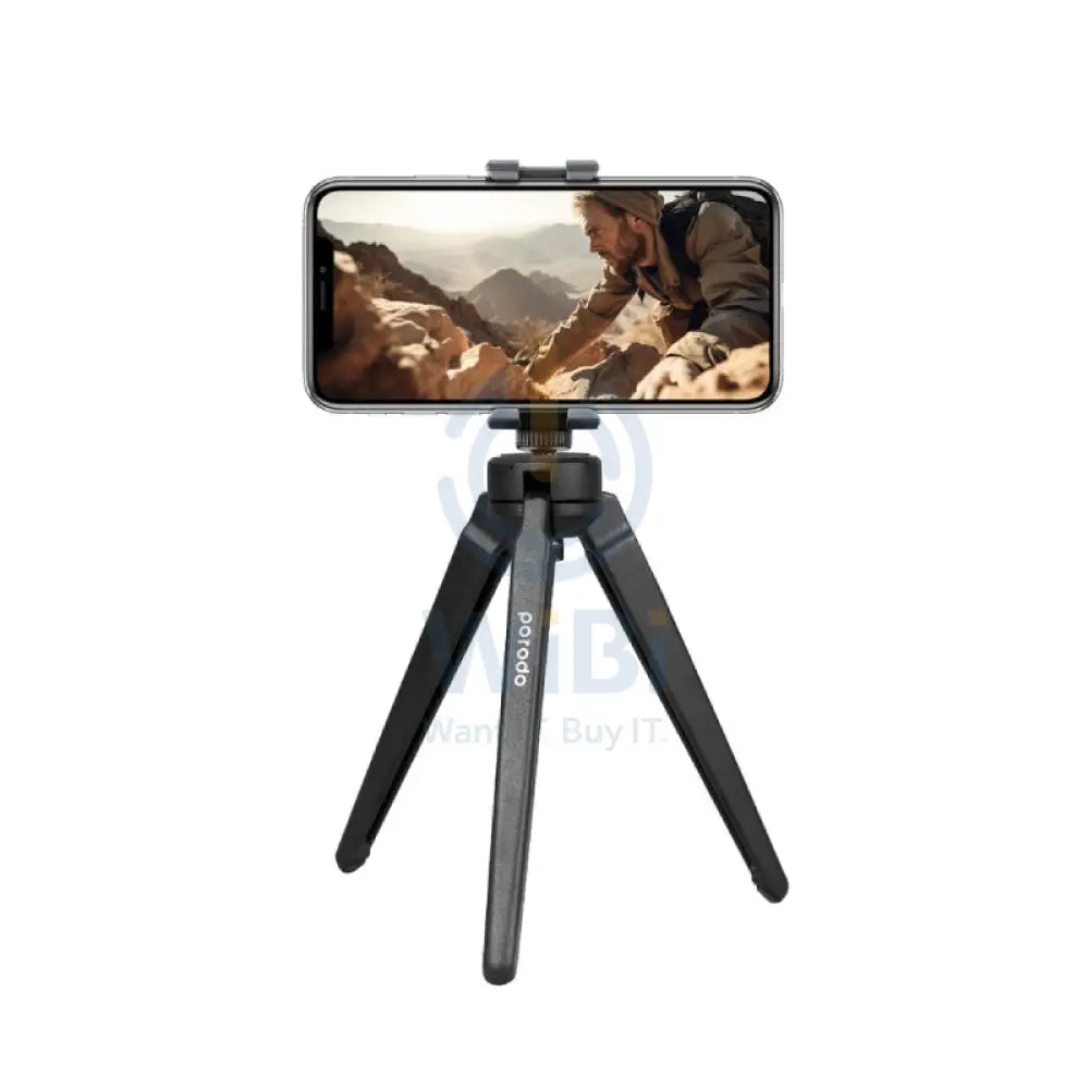 Porodo Professional Mini Portable Tripod For Macro Shooting Accessories > Mobiles & Tablets > Mobiles > Mobile Holder