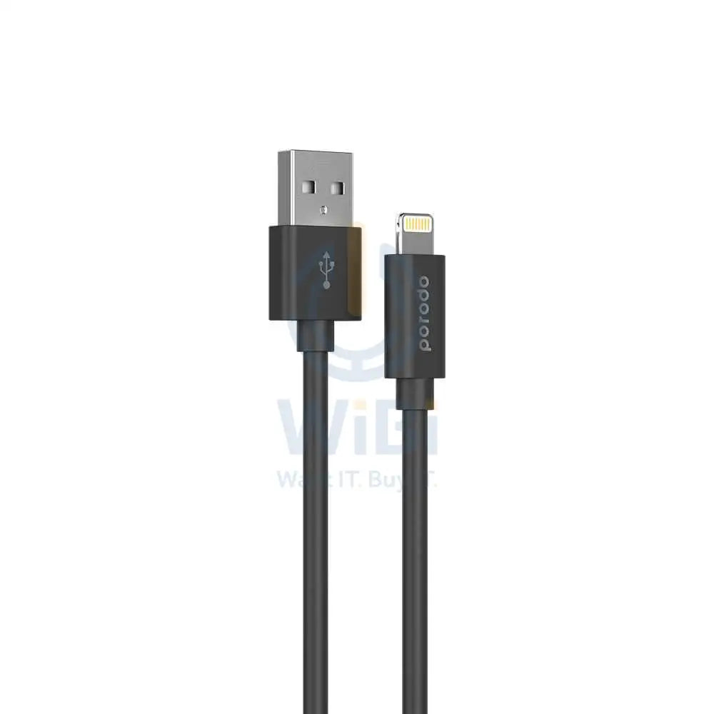 Porodo PVC Lightning Cable 1.2m - Black Accessories > Cables & Converters > Cables