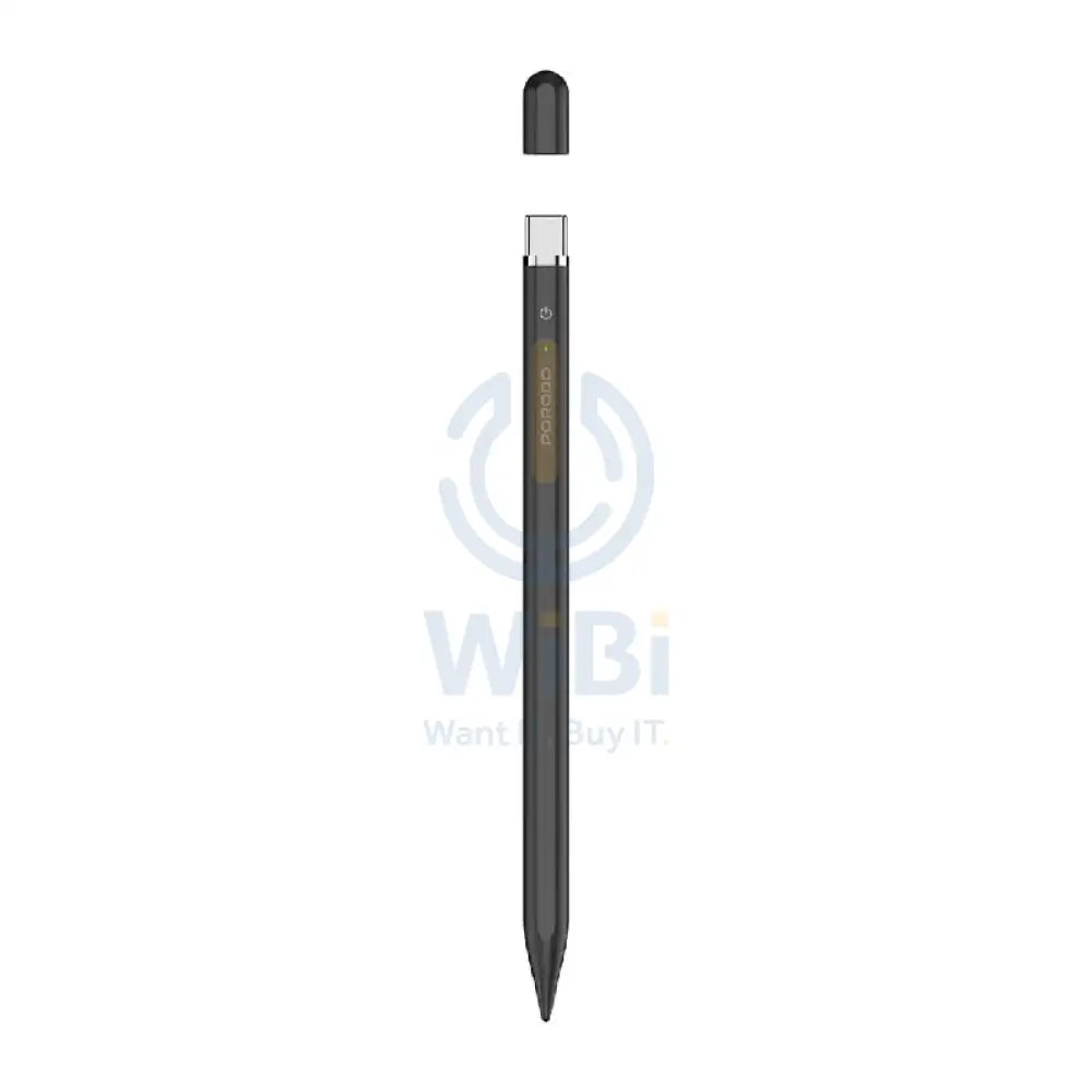 Porodo Smart Stylus Pen for iPad - 1.7mm / 140mAh / USB-C / Black Accessories > Mobiles & Tablets > Tablets > Stylus &