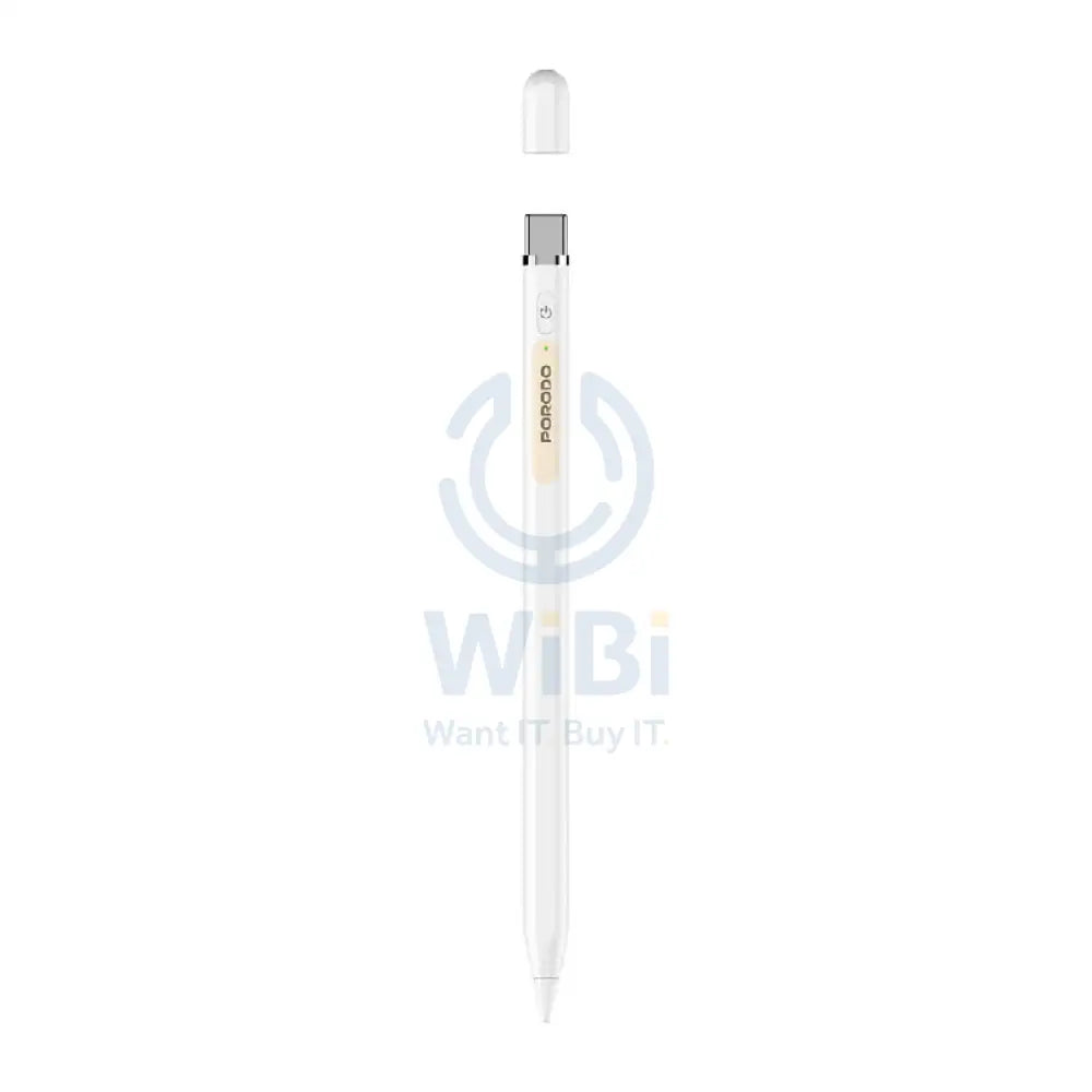 Porodo Smart Stylus Pen for iPad - 1.7mm / 140mAh / USB-C / White Accessories > Mobiles & Tablets > Tablets > Stylus &