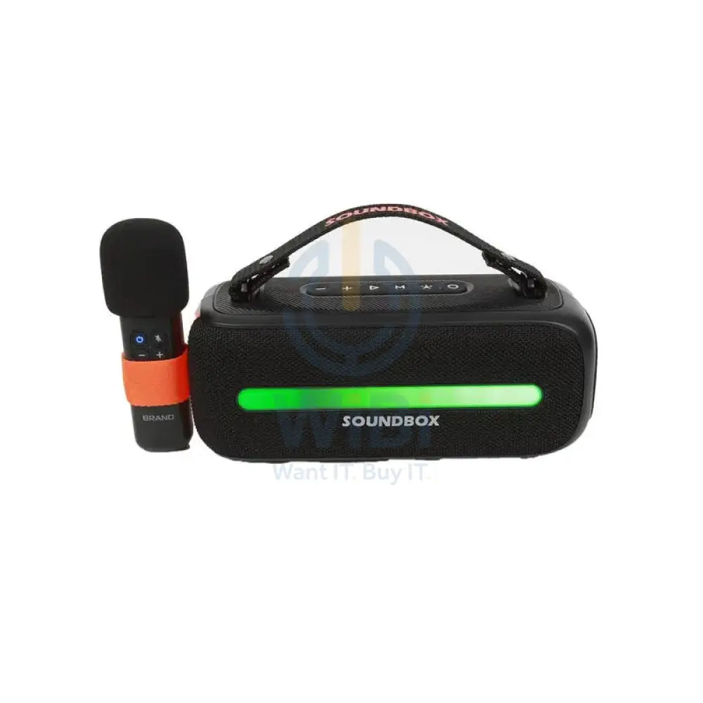 Porodo Soundtec 14W Speaker with Wireless Microphone - Black Accessories > Audio > Speakers