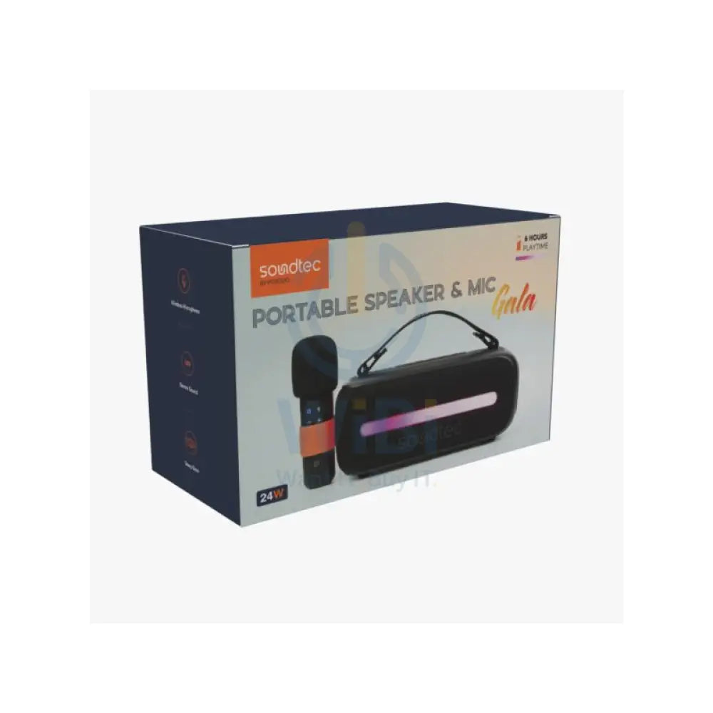Porodo Soundtec 14W Speaker with Wireless Microphone - Black Accessories > Audio > Speakers