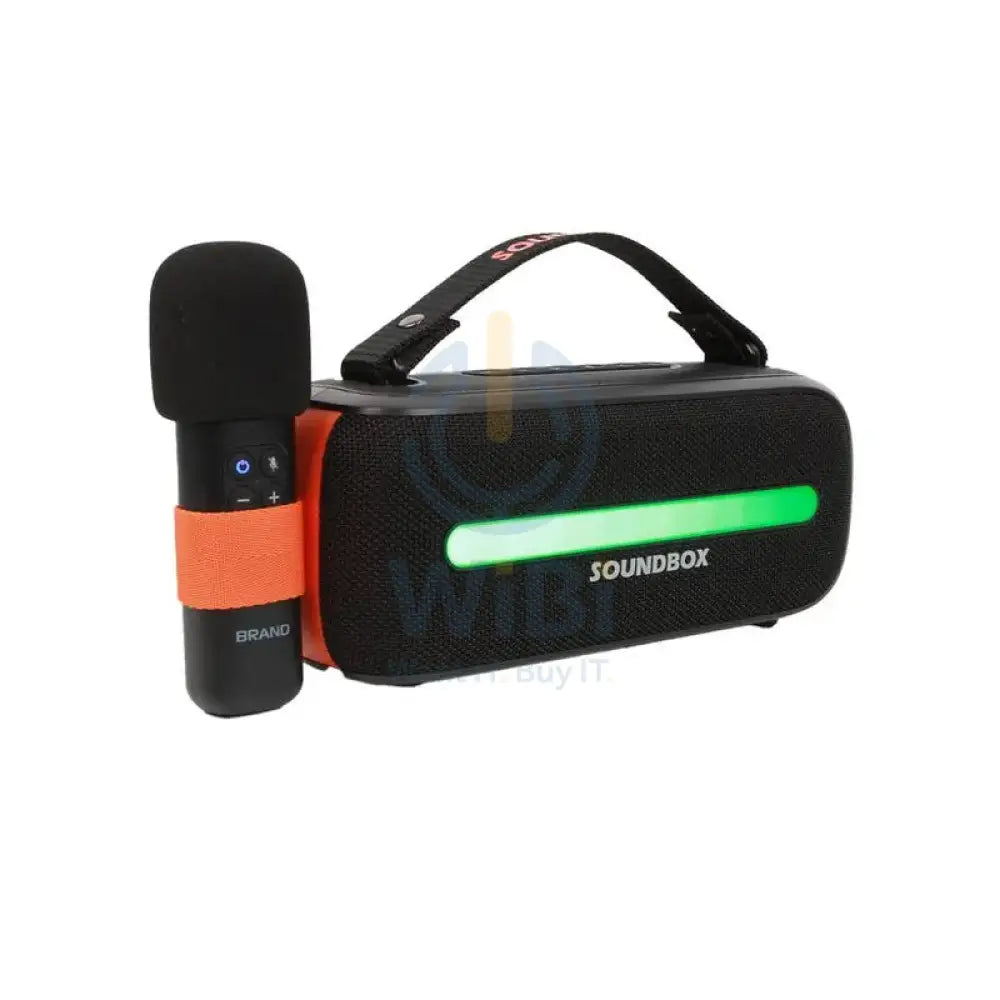 Porodo Soundtec 14W Speaker with Wireless Microphone - Black Accessories > Audio > Speakers
