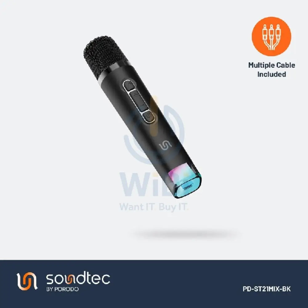 Porodo Soundtec Audiolink Multi-Platform Audio Mixer and Speaker - Black Accessories > Audio > Speakers