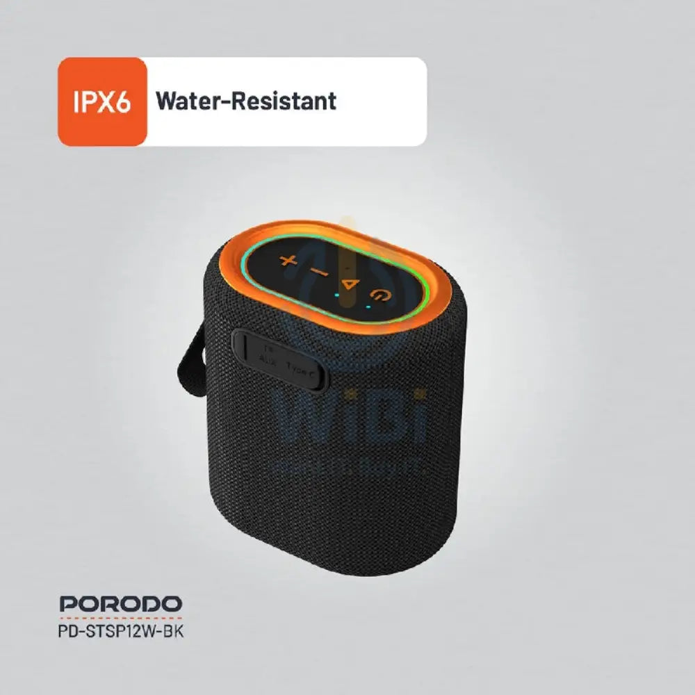 Porodo Soundtec Rave Portable Speaker - Black Accessories > Audio > Speakers