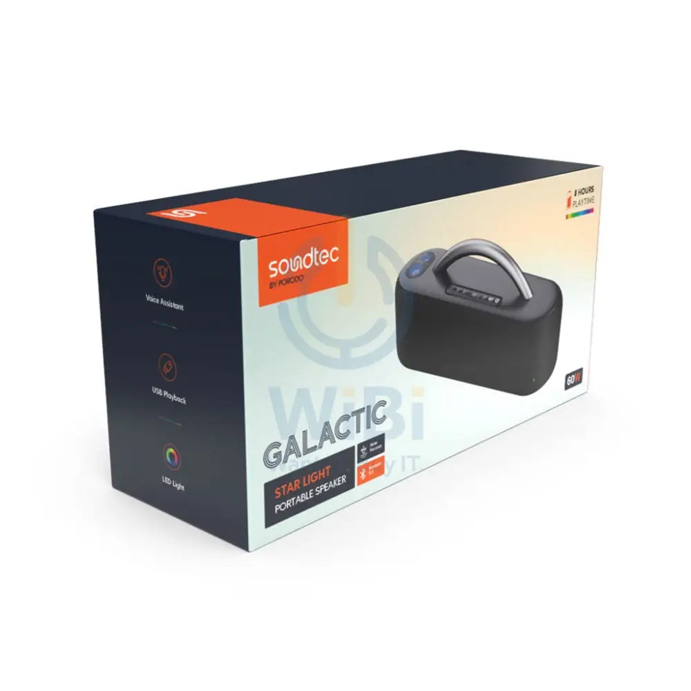 Porodo Soundtec Star Light Portable Speaker - Black Accessories > Audio > Speakers