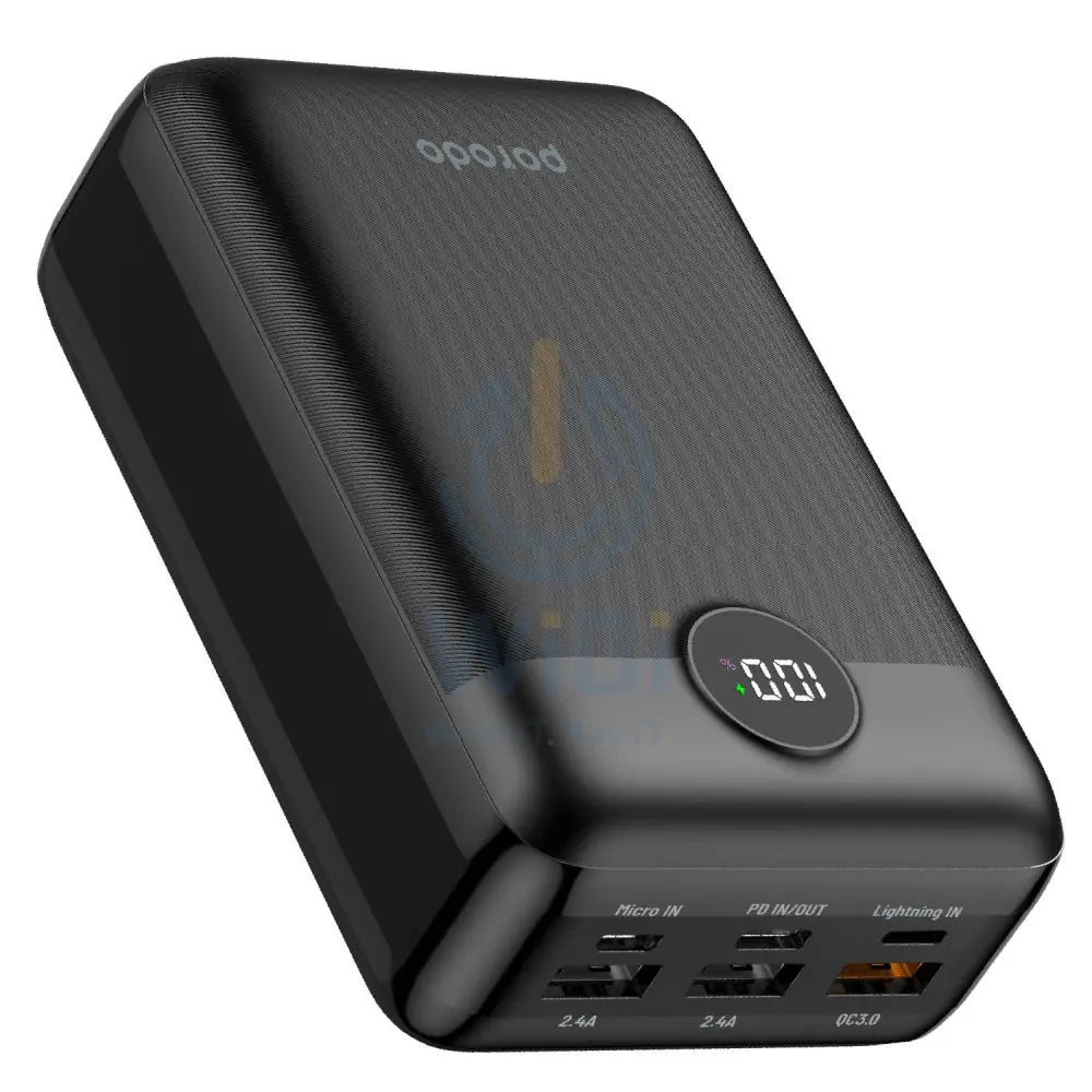 Porodo Super Compact 20W PD & QC3.0 Power Bank 30000mAh - Black Accessories > Power Bank