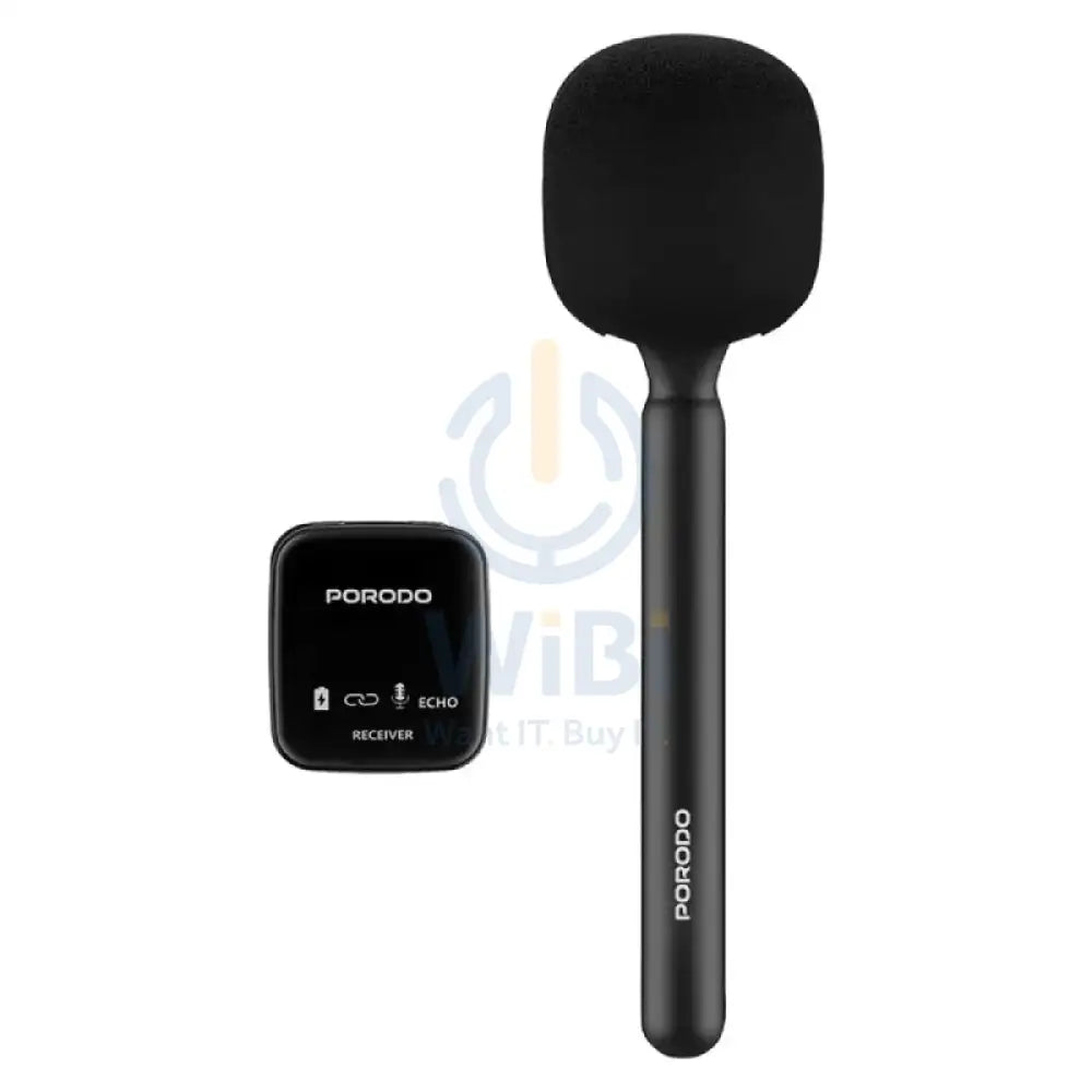 Porodo Two-Device Connect Handheld Lavalier Microphone - Black Accessories > Audio > Microphone