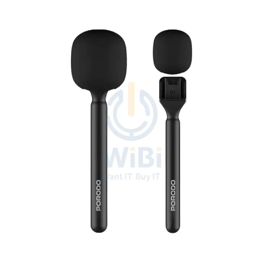 Porodo Two-Device Connect Handheld Lavalier Microphone - Black Accessories > Audio > Microphone