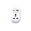Porodo Universal AC Socket EU Plug Adapter - USB-A / USB-C / White Accessories > Power Adapters