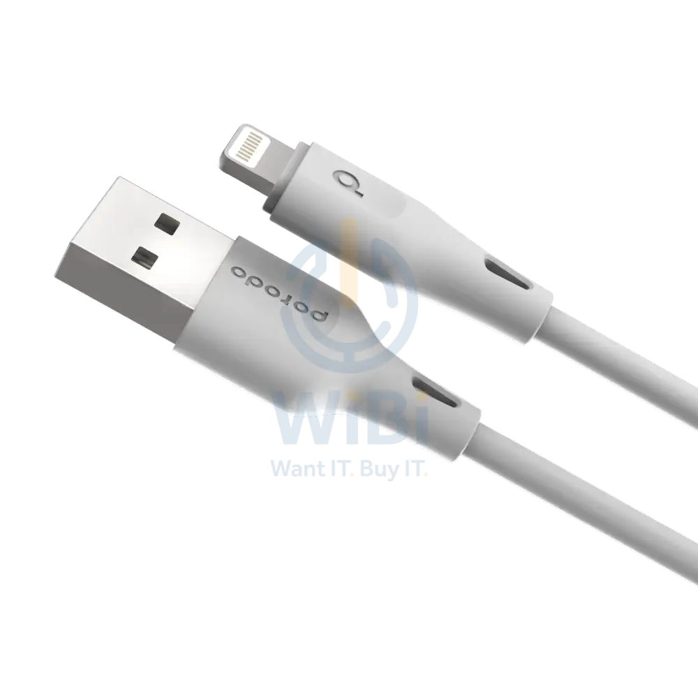 Porodo USB Cable Lightning Connector Durable Fast Charge and Data Cable (3m/10ft) - White Accessories > Cables &