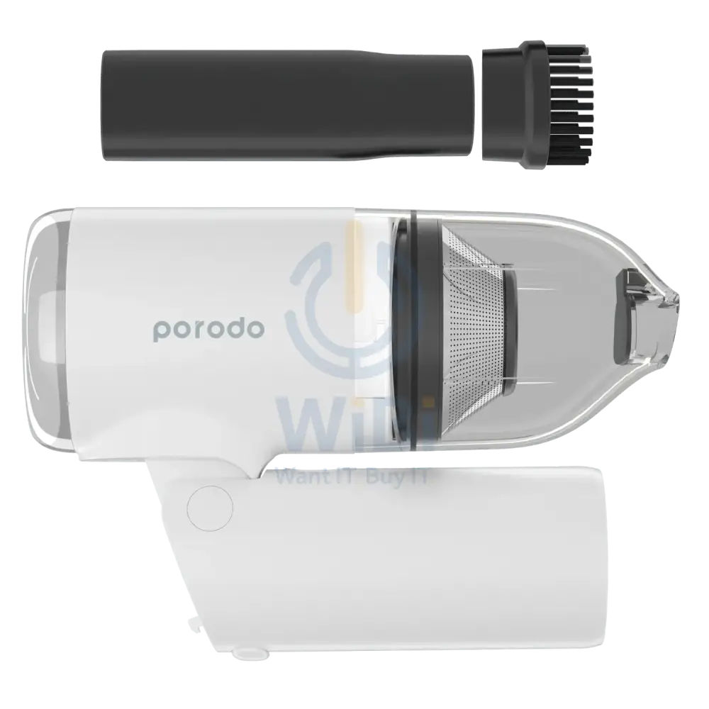 Porodo Vacuum Cleaner Portable Design & Stylish Folding Handle - White Accessories > Smart Devices