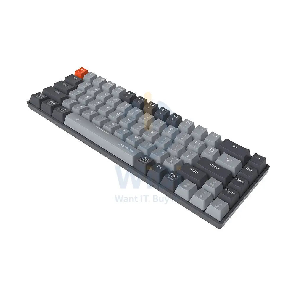 Porodo Wireless Mechanical Keyboard Ultimate Keyboard For Work & Gaming - Gray Accessories > Keyboard & Mouse > Gaming