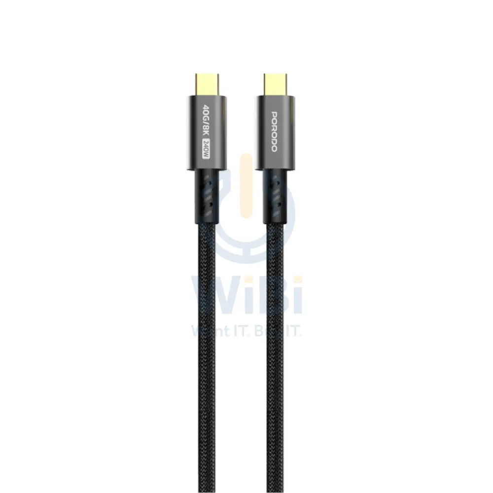 Porodo Woven Cable - 1.8M / 240W / 40Gbps / USB-C Accessories > Cables & Converters > Cables
