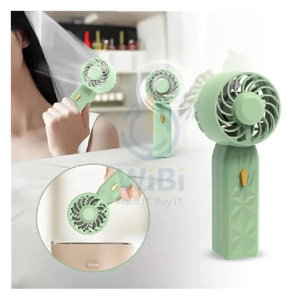Portable Hand-Held Fan - Green Accessories > Other Accessories