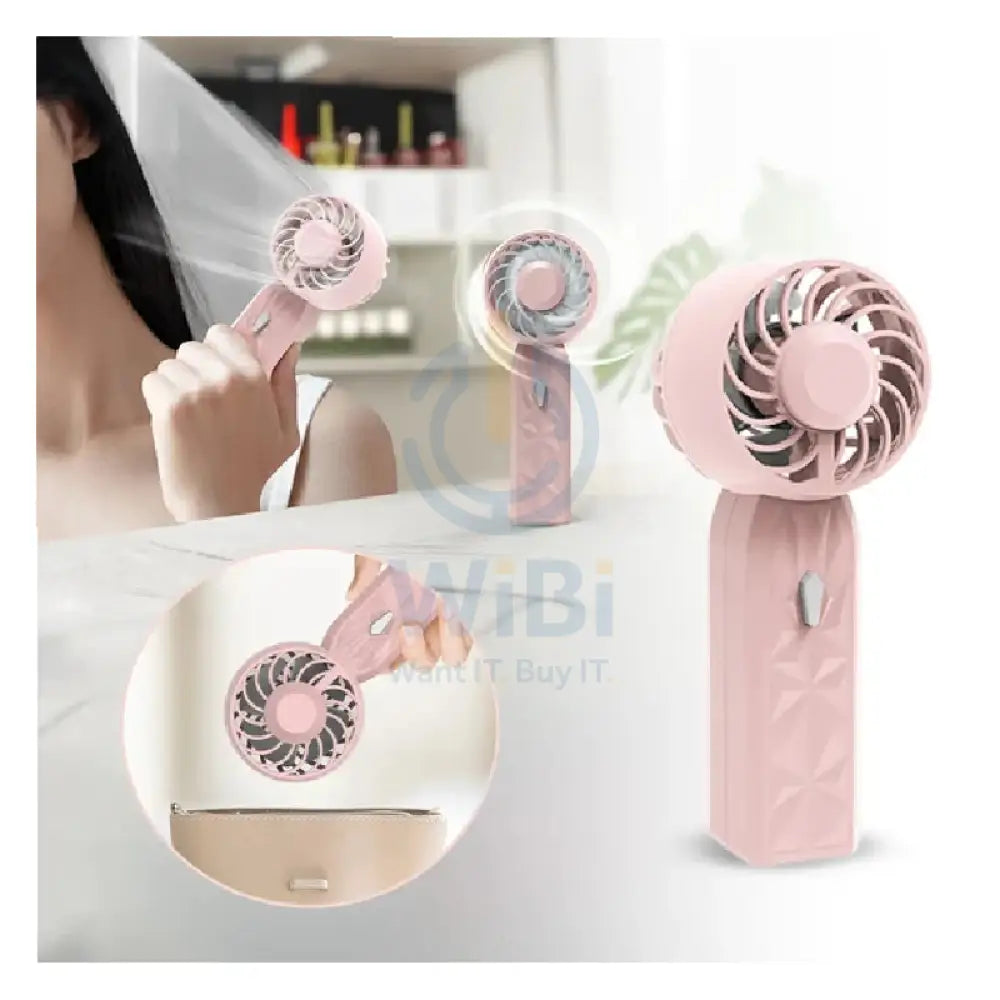 Portable Hand-Held Fan - Pink Accessories > Other Accessories