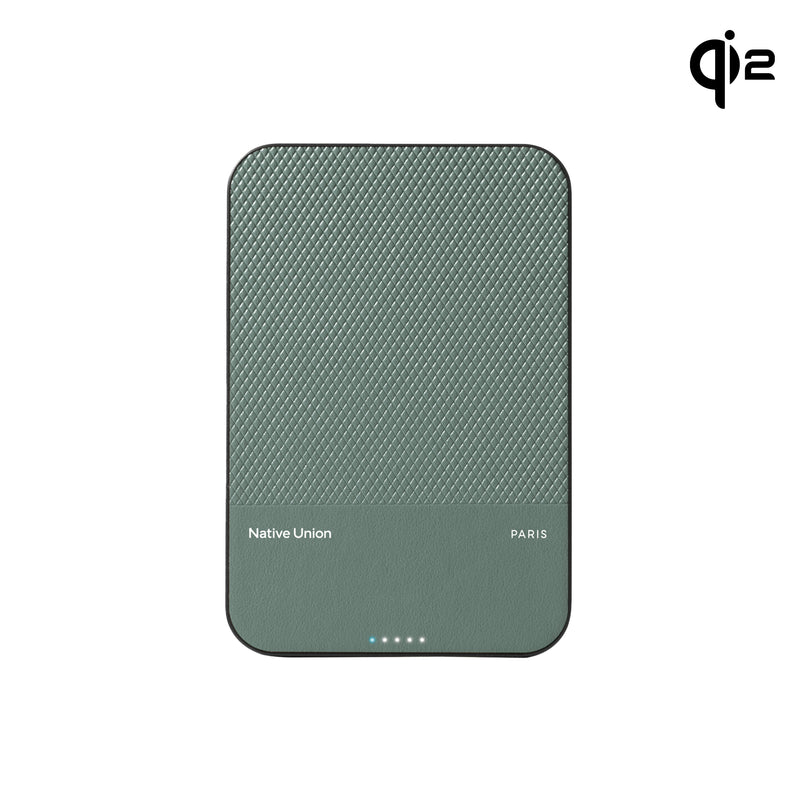 Native Union (Re)Classic Power Bank 5000mAh Qi2 - Slate Green