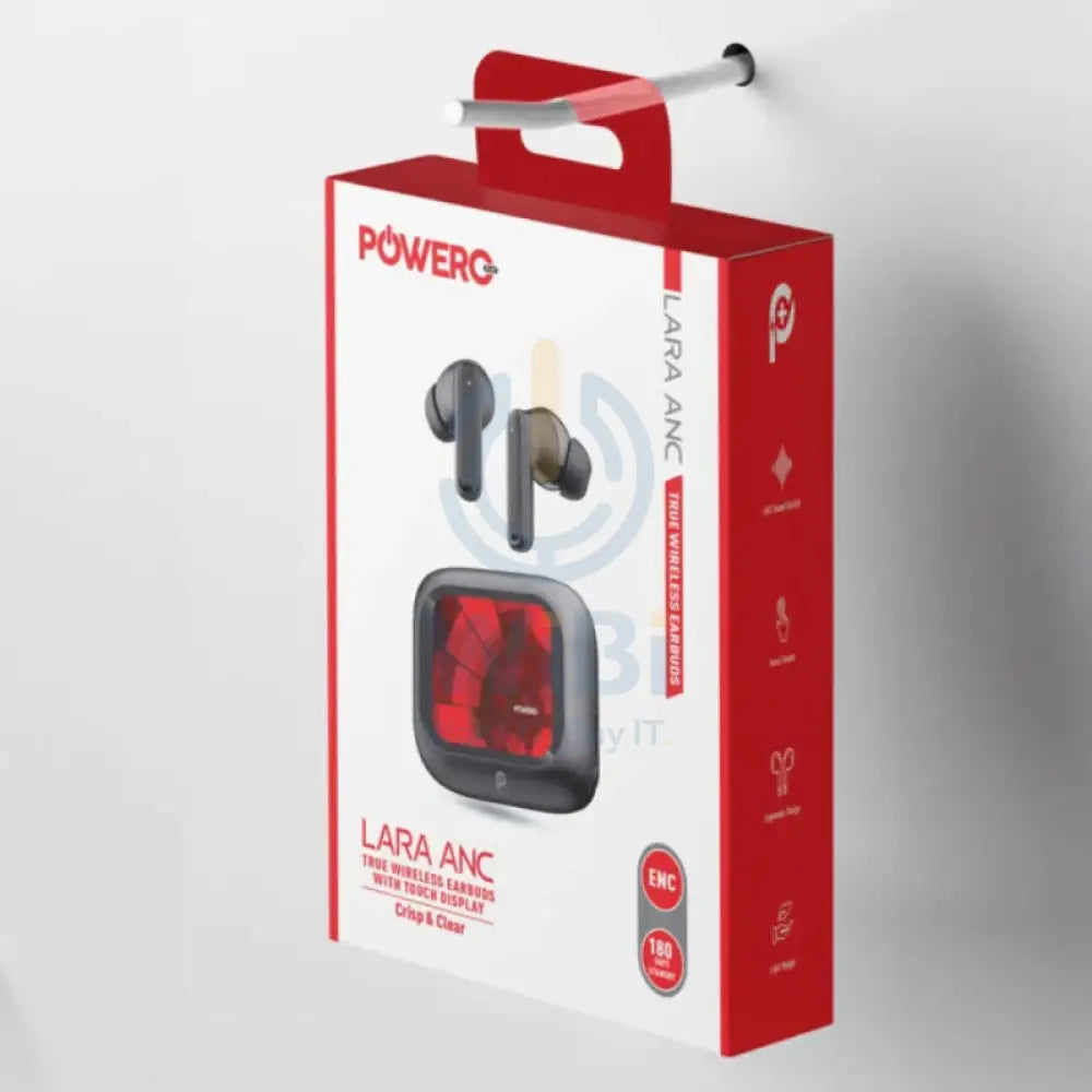 PowerO + Lara ANC True Wireless Earbuds - 400mAh / Black Accessories > Audio > Headphones