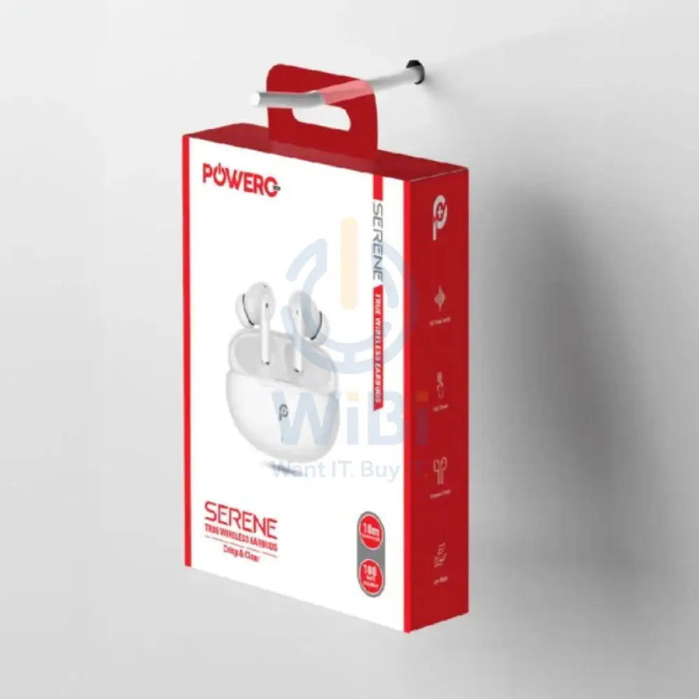PowerO + Serene True Wireless Earbuds - 280mAh / White Accessories > Audio > Headphones