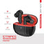 PowerO + Stripes True Wireless Earbuds - 280mAh / Black/Red Accessories > Audio > Headphones