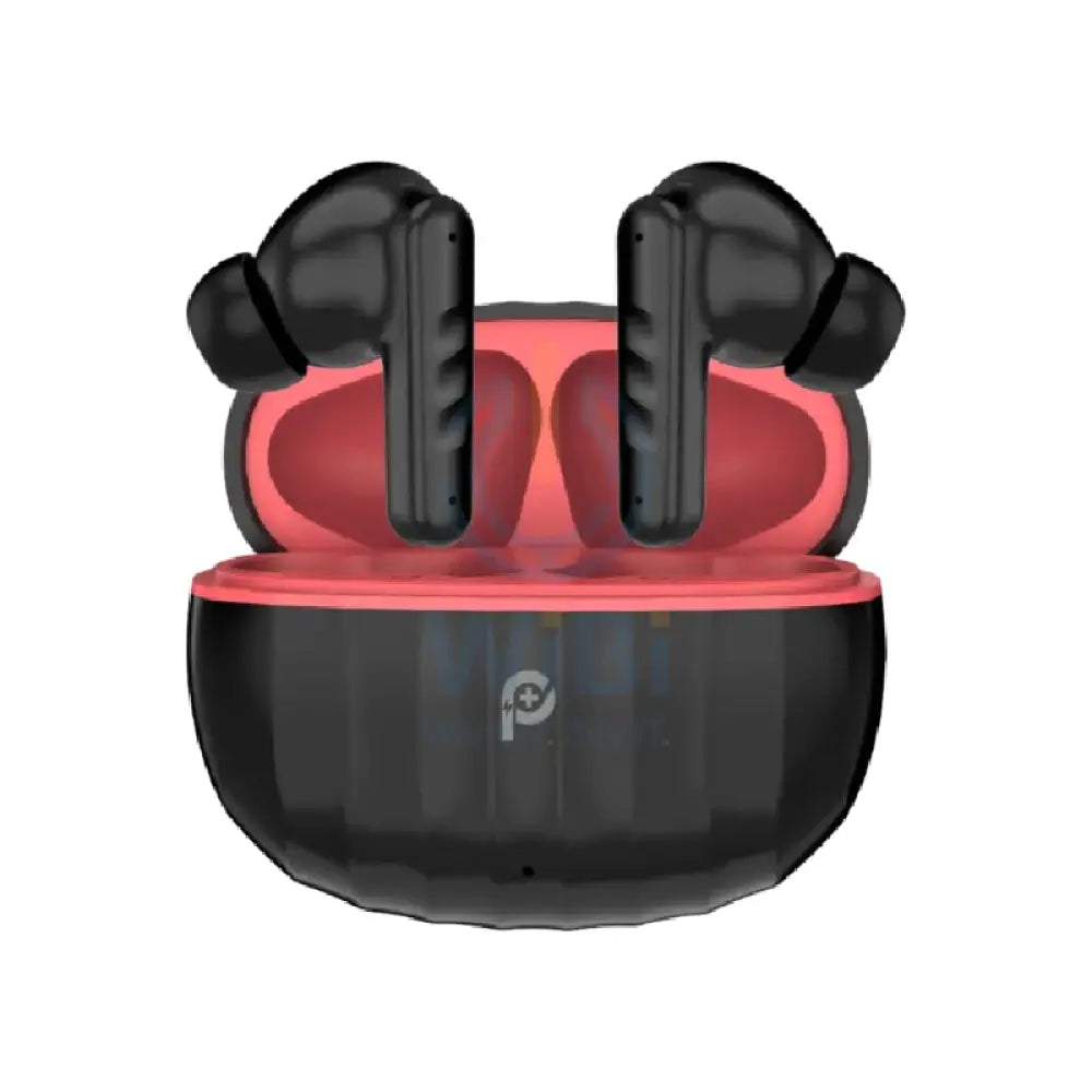 PowerO + Stripes True Wireless Earbuds - 280mAh / Black/Red Accessories > Audio > Headphones