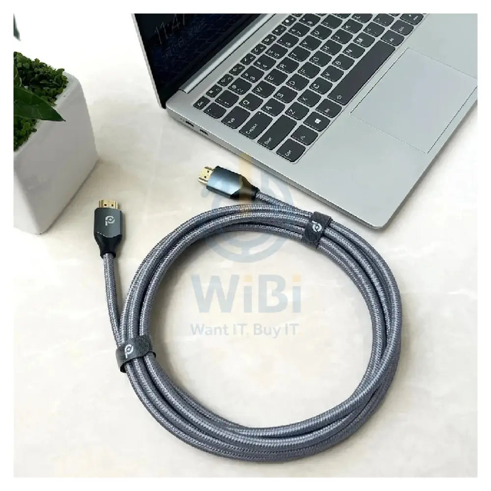 PowerO + Visual 4K Braided Cable - HDMI / 5 Meter / Grey Accessories > Cables & Converters > Cables