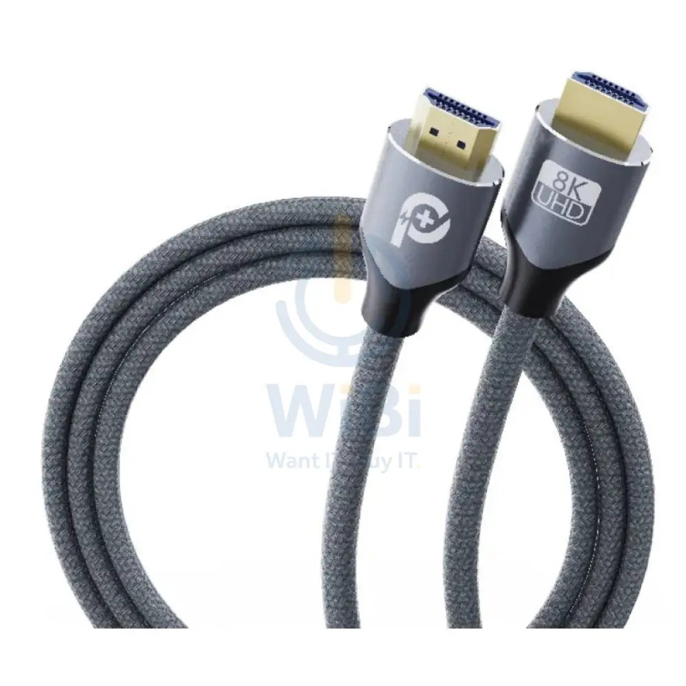 PowerO + Visual 8K Braided Cable - HDMI / 5 Meter / Grey Accessories > Cables & Converters > Cables