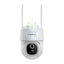 Powerolgoy Built-In Solar Pan & Tilt Outdoor Camera - White Cameras > Security Cameras