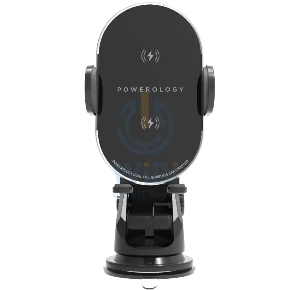 Powerology 15W Fast Wireless Car Charger Mount 3 In 1 - Black Accessories > Mobiles & Tablets > Mobiles > Mobile Holder