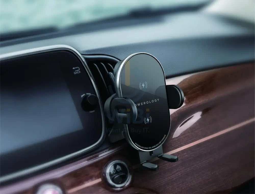 Powerology 15W Fast Wireless Car Charger Mount 3 In 1 - Black Accessories > Mobiles & Tablets > Mobiles > Mobile Holder