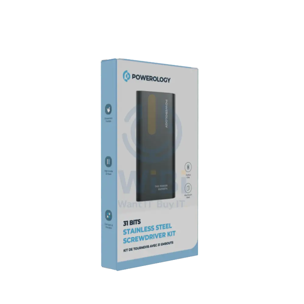 Powerology 31 Bits Stainless Steel Screwdriver Kit Accessories > Smart Devices