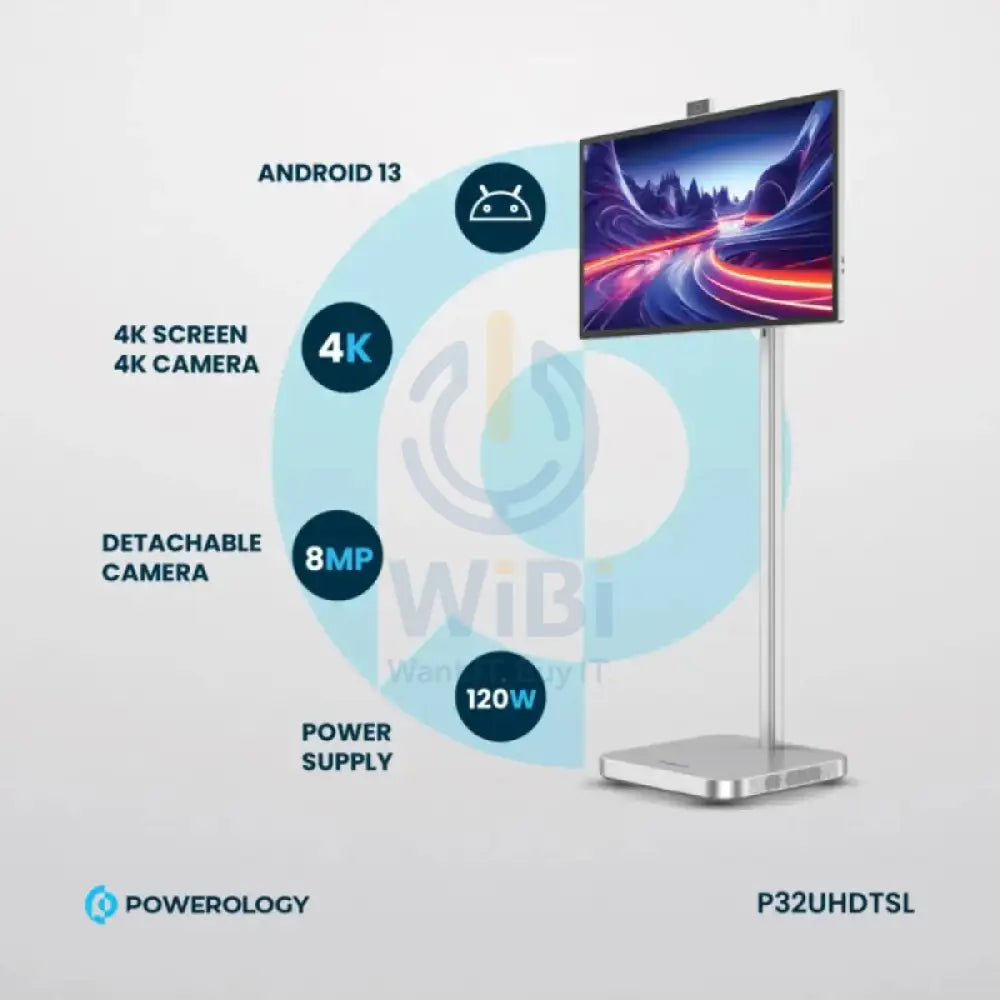 Powerology - 32’’ Google 4K Screen / 4K Camera / 8GB / 128GB / Silver Accessories > Smart Devices > Smart TV