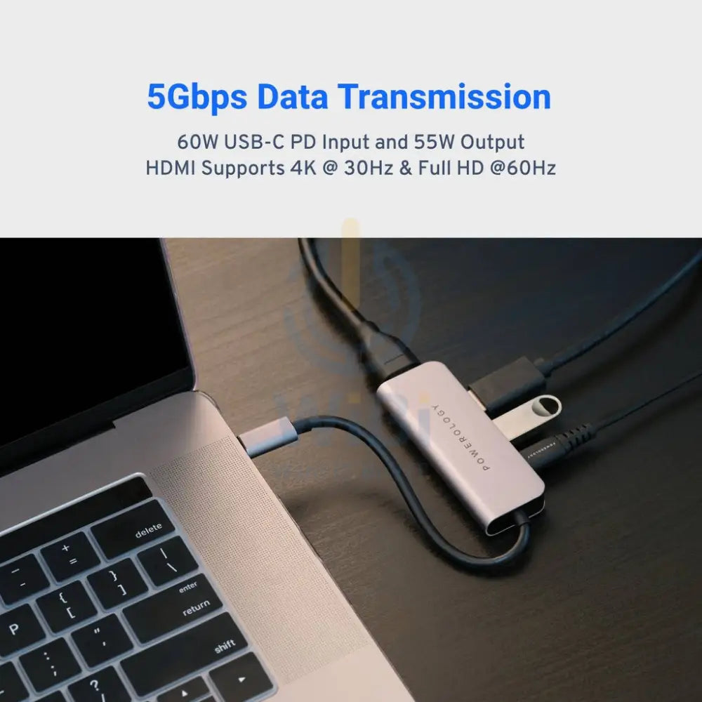Powerology 4 in 1 USB-C Hub with HDMI and USB 3.0 Accessories > USB Hub